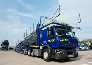 The new fleet of GEFCO transporters at GEFCO, Corby.