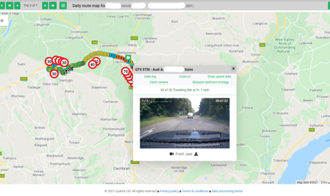 UK new dashcam route map eduted