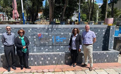 L-R: Edward O’Connor (programmes support manager – Transaid), Kidest Hailu (country director – AIHA Ethiopia), Saba Sintayehu (senior program manager, AIHA Ethiopia) and Robert Parr (logistics and supply chain expert).