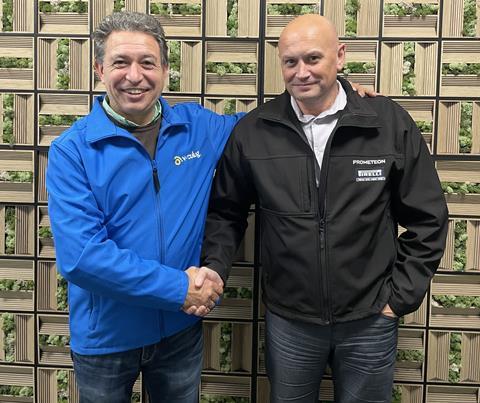 Jorge Crespo with IT and logistics director Jason Humphries