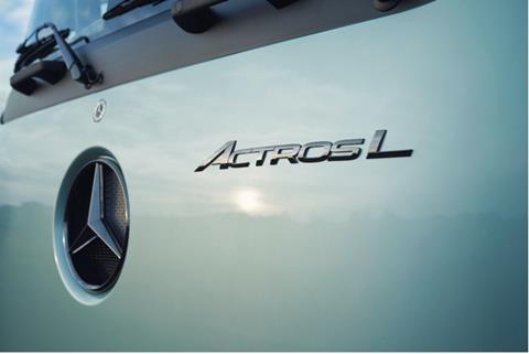Front of Mercedes Actros L Truck