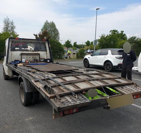 A trailer which was prohibited for several major defects.