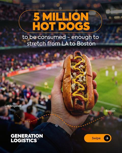 Hot dogs for hot fans, five million will be eaten during the football competition.