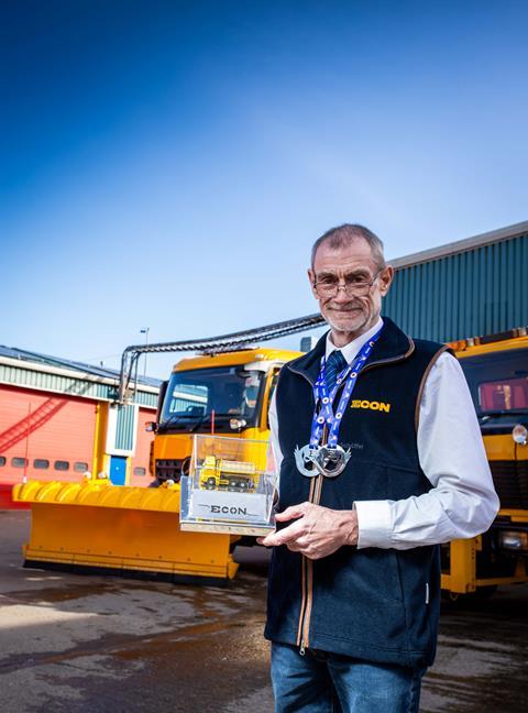 Overall gritter driver winner Gary Lawson.