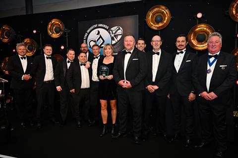 The Prometeon team collecting the Tyre Manufacturer of the Year Award.