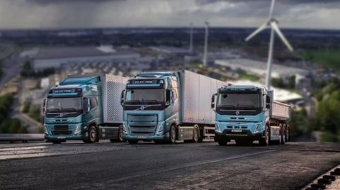 3 Volvo Electric trucks