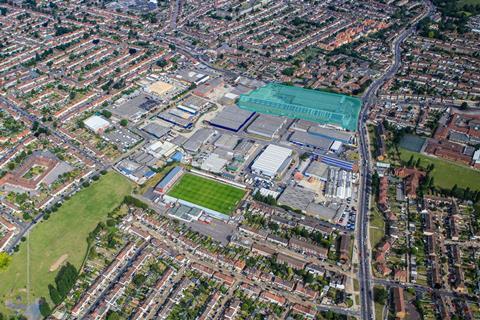 Investment - Zephyr Park in Dagenham has been foward sold to a fund managed by BlackRock (site outlined in gre[30731]