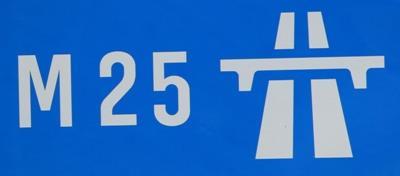 M25 sign