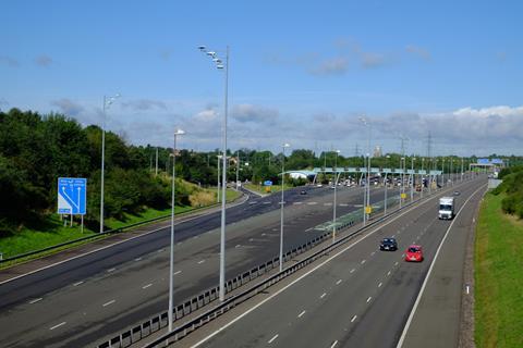The M6 toll road.