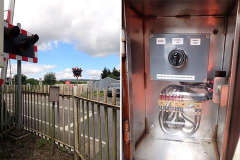 LCU located outside of the signal box (left). LCU’s internal switch (right).