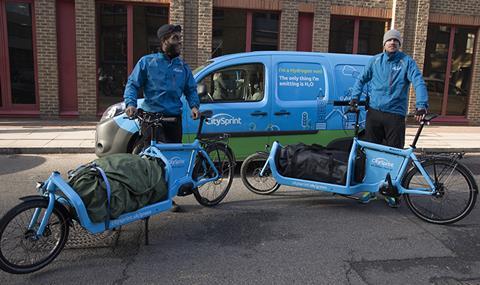 citysprint hydrogen van cargo bike