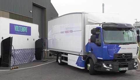 Electric Truck with Voltempo charging hub