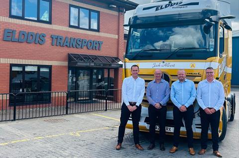 From left to right: Richard, Mark, Nigel and Tony at Elddis Transport.