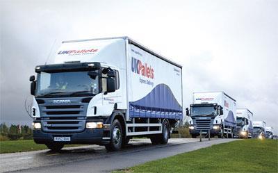 UK Pallets trucks on the road