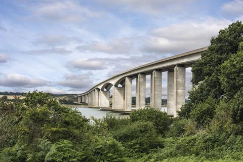43783652 - orwell bridge in suffolk england spanning the river orwell