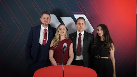 (L-R) SNAP’s Nick Long - European strategic partnership and development manager; product manager Lauren Lythgoe; MD Matthew Bellamy and Raquel Martinez, European sales manager.