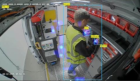 The camera system provides a heatmap showing how load space is being used.