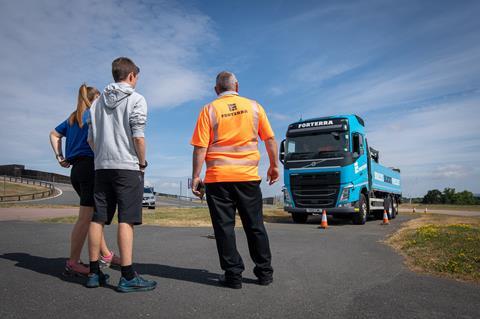 The Forterra vehicle was used to educate drivers about HGV blind spots