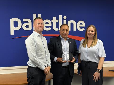 Palletline CFO Bali Bandha pictured with Grant Thornton representatives.