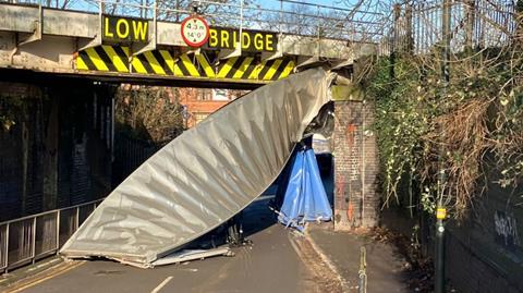 The Erdington Bridge was struck three times in less than a week.