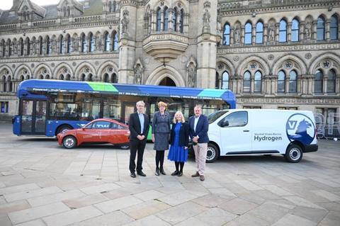 Taken at the Low Carbon Hydrogen Event outside City Hall with a selection of Hydrogen powered vehicles.