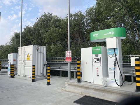Hydrogen dispenser at Metrobus’ bus depot in Crawley