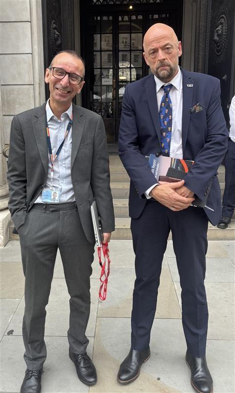 BoE agent Robert Elder with Richard Smith, RHA MD.