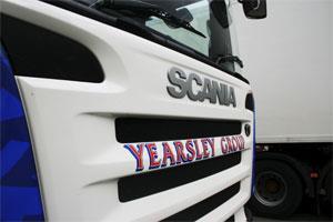 Yearsley liveried Scania truck