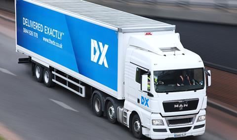 DX truck in motion