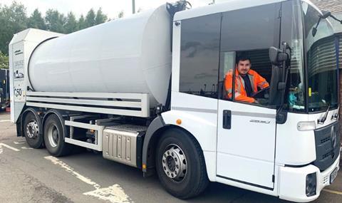 Liam Prince, Operations Manager,Carlisle CC with RCV fitted with ISS safety equipment Best