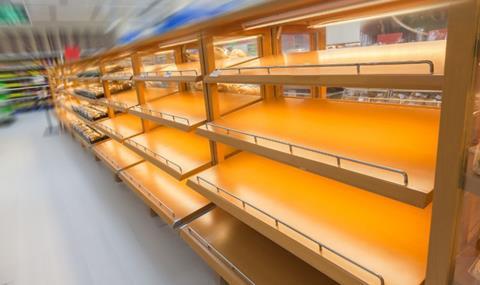 Empty shelves - shutterstock