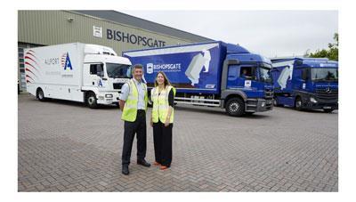 Tim Bloch, MD of Bishopsgate (left) with Maud Armitage (Allport Specialist Services)