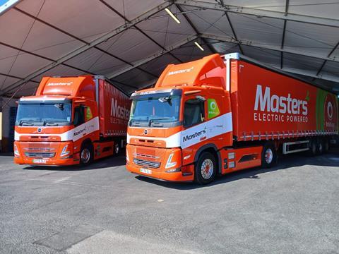 Masters Logistical introduced the electric trucks to support the British Sugar partnership