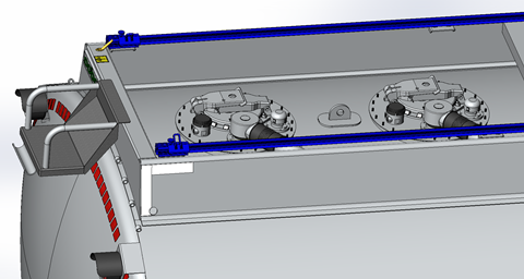 The Cobo tanker integrated runners enables engineers to clip their harness straight into the runner before stepping onto the tanker, removing transfer risk.